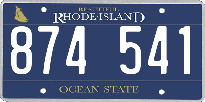 RI license plate 874541