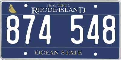 RI license plate 874548