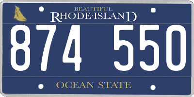 RI license plate 874550