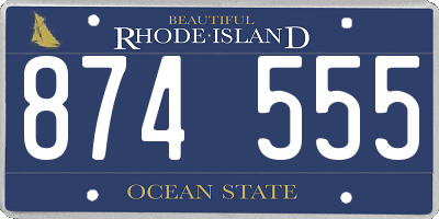RI license plate 874555