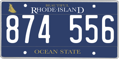 RI license plate 874556