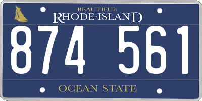 RI license plate 874561
