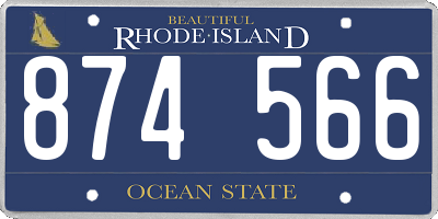 RI license plate 874566