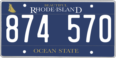 RI license plate 874570