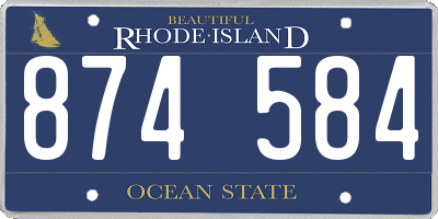 RI license plate 874584