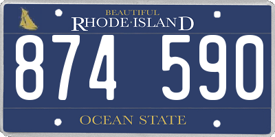 RI license plate 874590