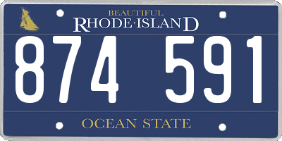 RI license plate 874591