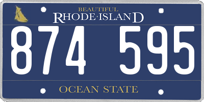 RI license plate 874595