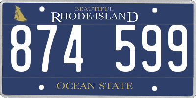 RI license plate 874599