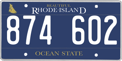RI license plate 874602