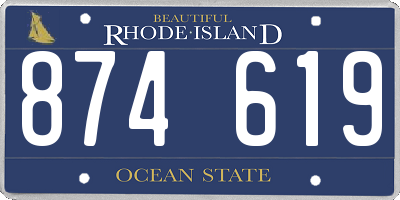 RI license plate 874619