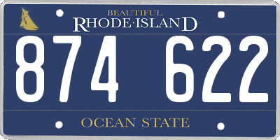 RI license plate 874622