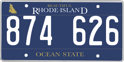 RI license plate 874626