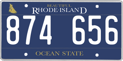 RI license plate 874656