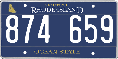 RI license plate 874659