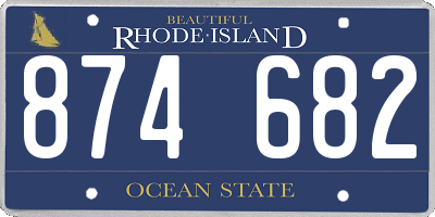 RI license plate 874682