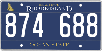 RI license plate 874688