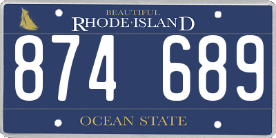 RI license plate 874689