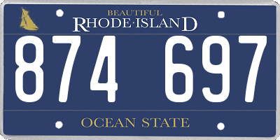 RI license plate 874697