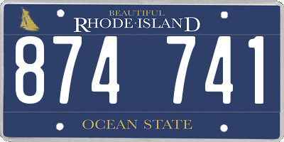 RI license plate 874741