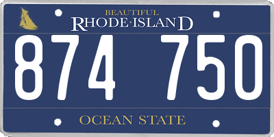 RI license plate 874750