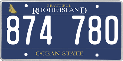 RI license plate 874780
