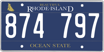 RI license plate 874797