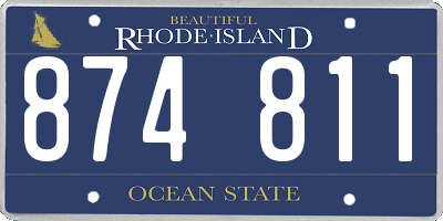 RI license plate 874811