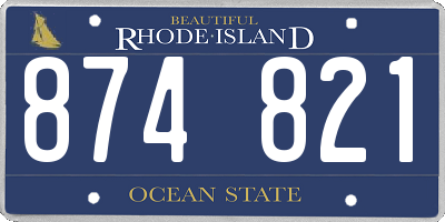 RI license plate 874821