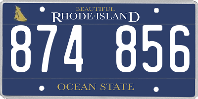 RI license plate 874856