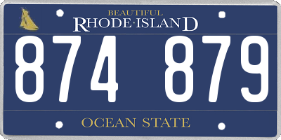 RI license plate 874879