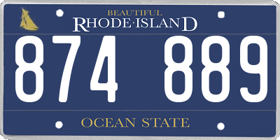 RI license plate 874889