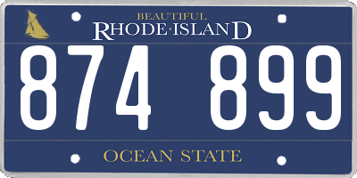 RI license plate 874899