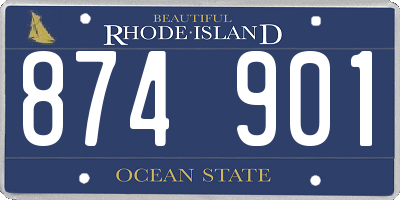 RI license plate 874901