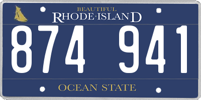 RI license plate 874941