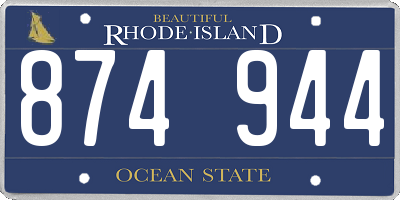RI license plate 874944