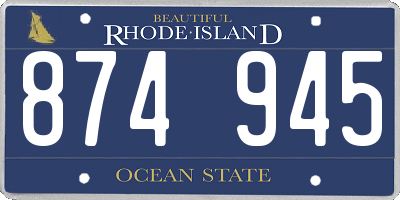 RI license plate 874945