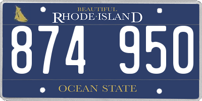 RI license plate 874950