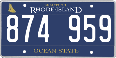 RI license plate 874959