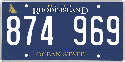 RI license plate 874969