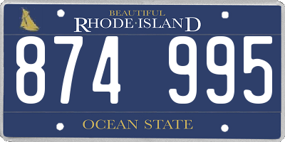 RI license plate 874995