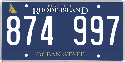 RI license plate 874997