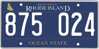 RI license plate 875024