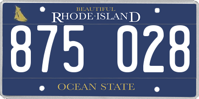 RI license plate 875028