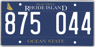 RI license plate 875044