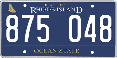 RI license plate 875048