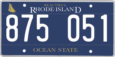RI license plate 875051