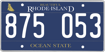 RI license plate 875053