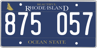 RI license plate 875057