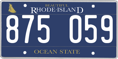 RI license plate 875059